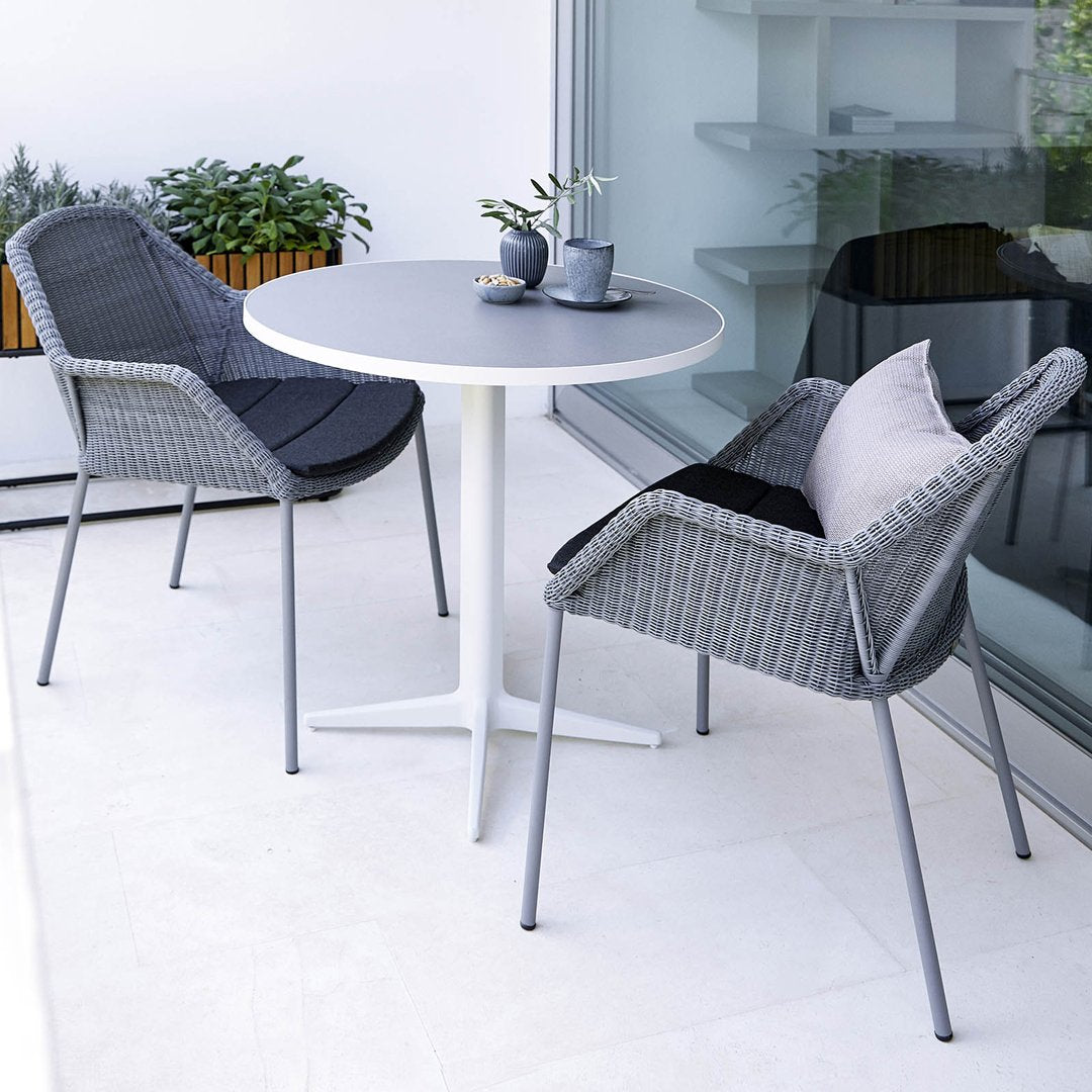 Round Drop Outdoor Cafe Table - Patio Dining & Garden Furniture for Restaurants, Coffee Shops & Backyard Decor