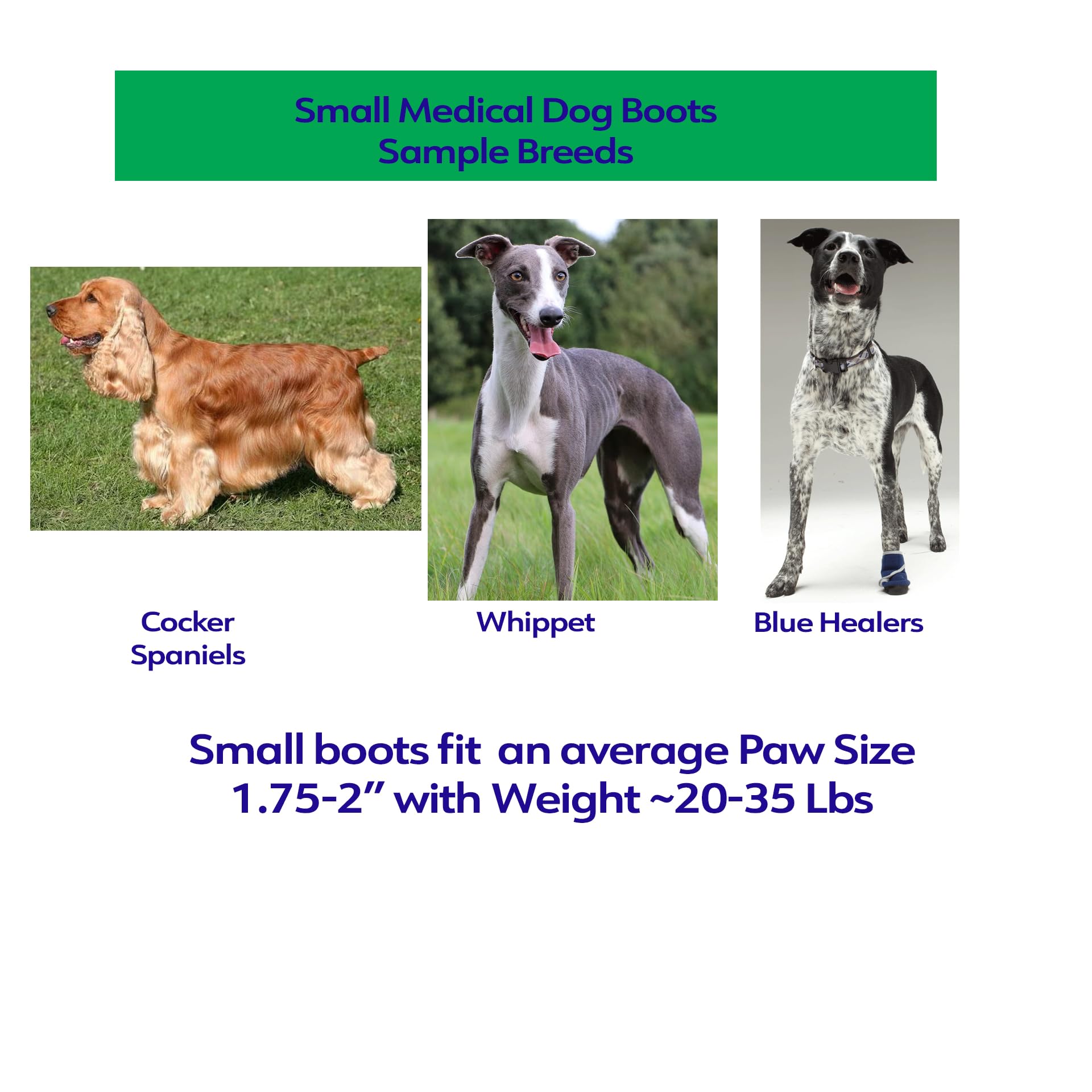 Healers Medical Dog Boots & Bandages for Small Dogs - Protective Paw Wraps for Injuries, Wounds & Post-Surgery Care - Ideal for Walking, Recovery & Outdoor Activities