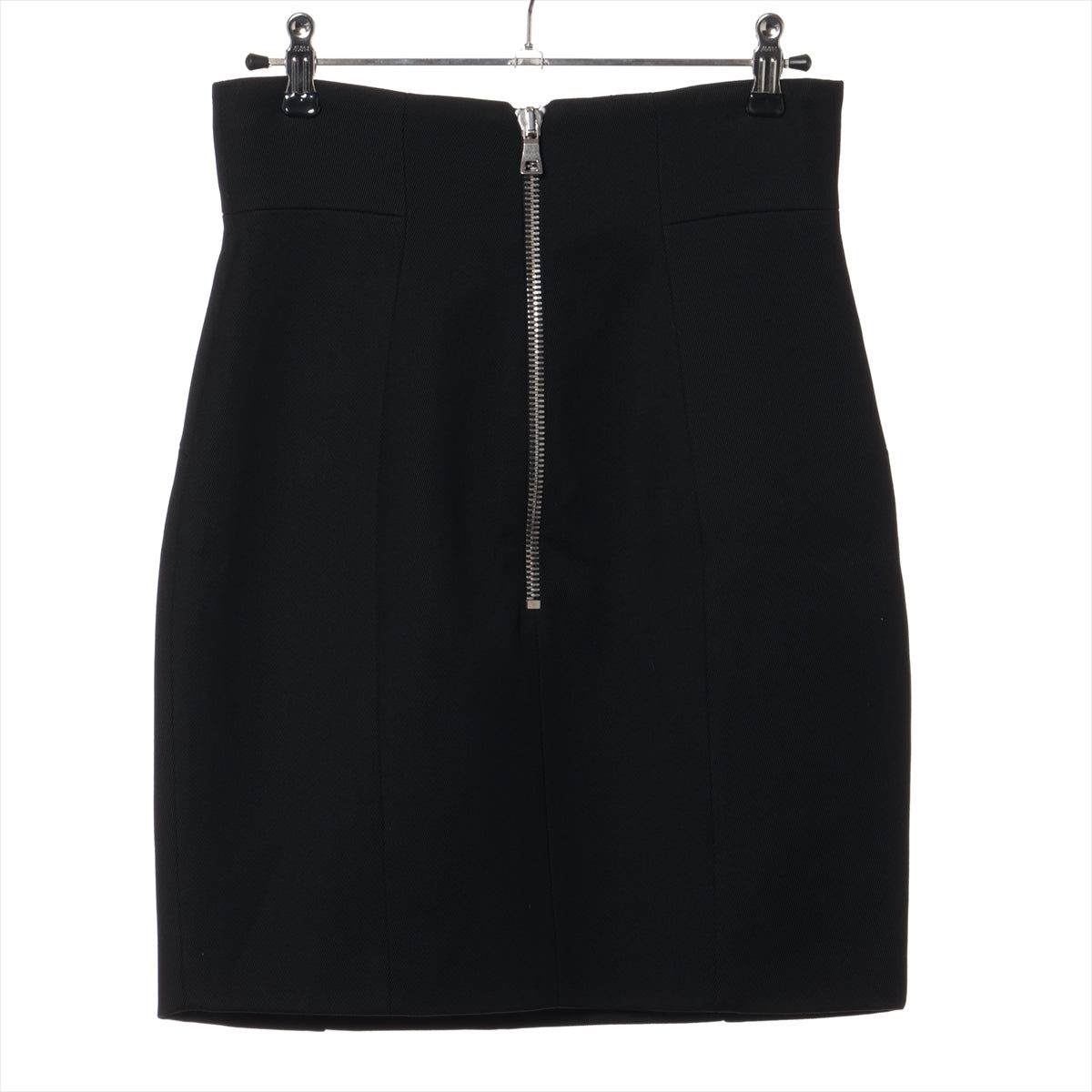Balmain Black Wool Rayon Mini Skirt with Buttons - Elegant Party & Night Out Outfit for Women