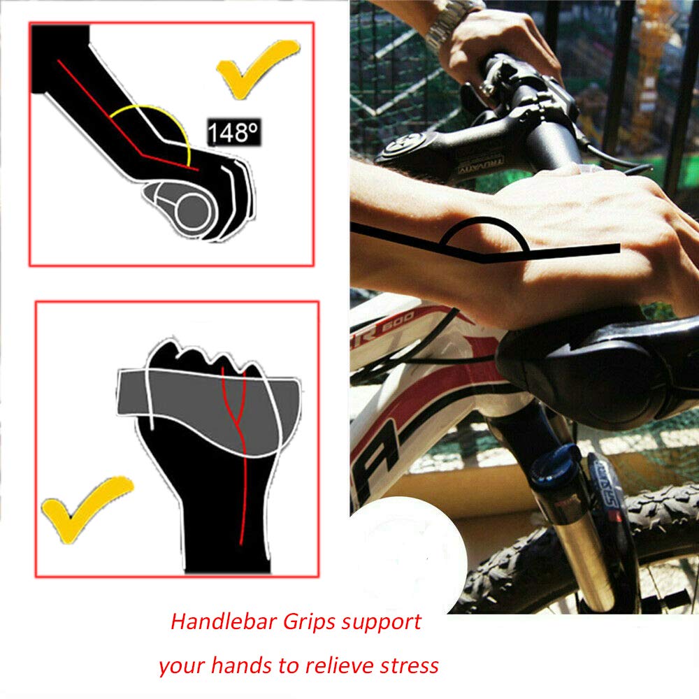 Ergonomic Bike Handlebar Grips for MTB BMX Cycling - Comfortable Non-Slip Rubber Grips with Horn - Perfect for Mountain Biking, Road Cycling & Commuting