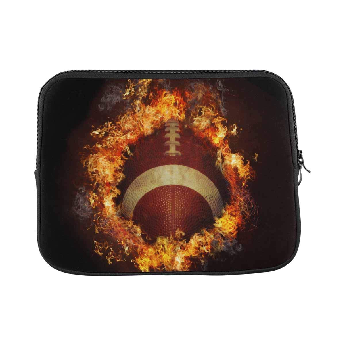 INTERESTPRINT 13 Inch Laptop Sleeve Bag - Durable 13.3 Inch Notebook Computer Case Cover with Fire Football Design - Perfect for School, Office, Travel & Commuting