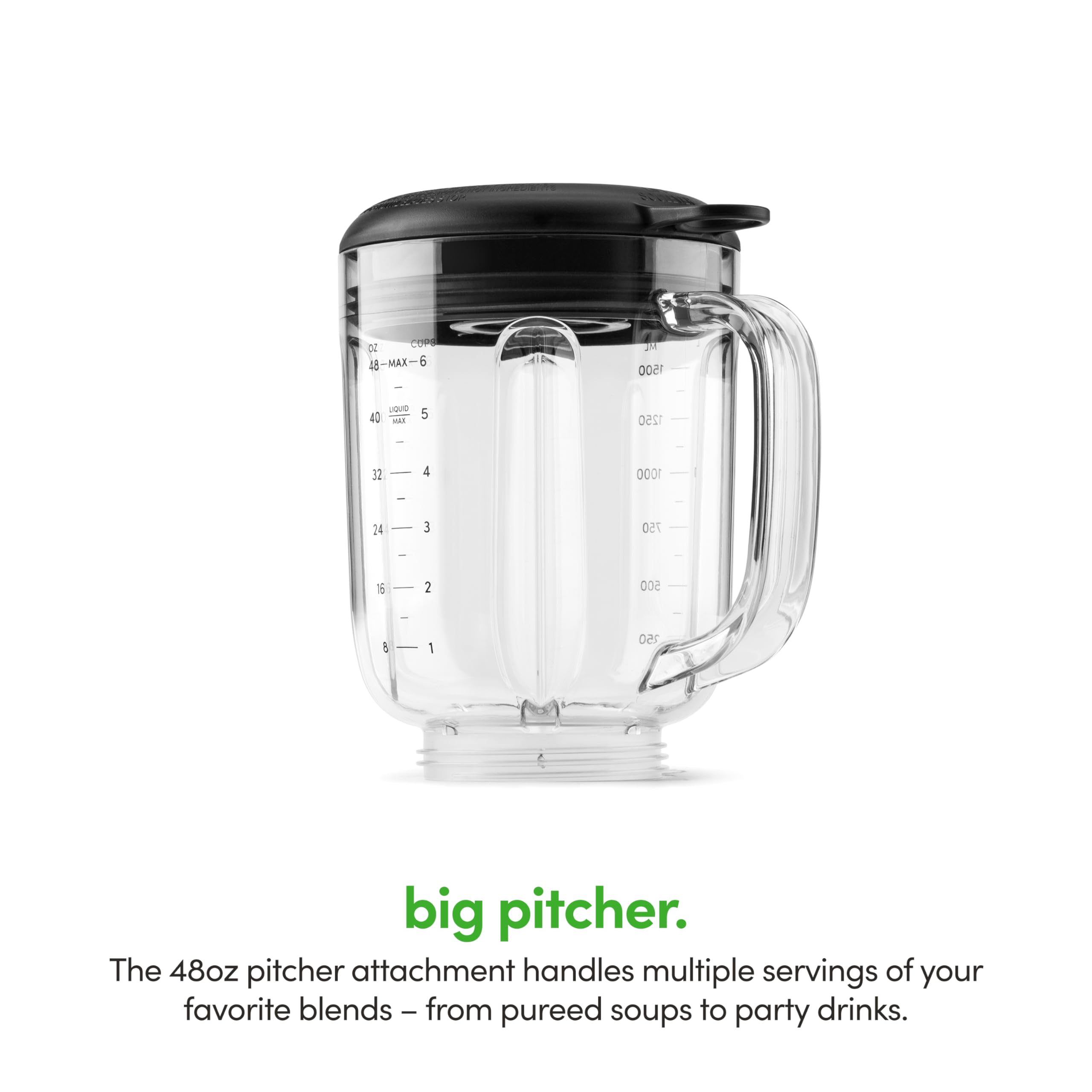 Magic Bullet Blender 48oz Pitcher with Simple Speed Dial - MBF50100 | Compact Personal Blender for Smoothies, Shakes & Food Prep | Perfect for Kitchens, Offices & Small Spaces