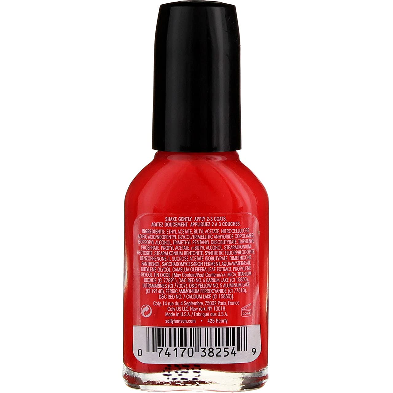 Sally Hansen Hard As Nails Nail Polish - Hearty Red, 0.45 fl oz - Strengthening & Long-Lasting Formula for Healthy Nails | Perfect for Manicures, Pedicures & Everyday Wear