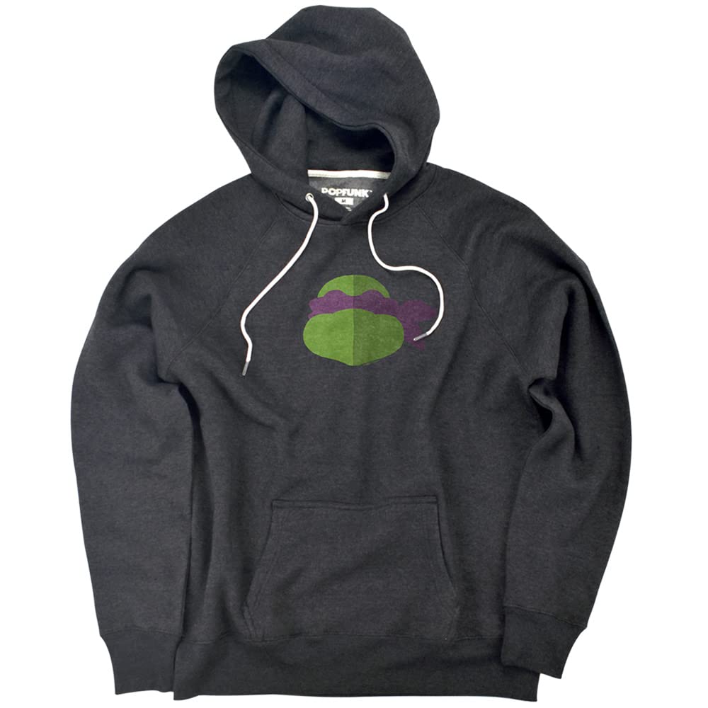 Official Teenage Mutant Ninja Turtles Premium Ultrasoft Tri-Blend Hoodie - TMNT Faces Collection by Popfunk | Comfortable Streetwear for Fans, Cosplay & Casual Outfits