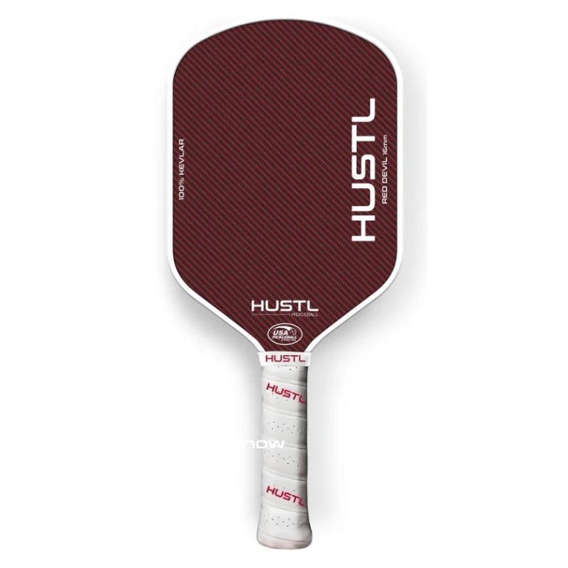 HUSTL Red Devil 100% KEVLAR 16mm Pickleball Paddle - Premium Performance Paddle for Competitive Play & Outdoor Sports