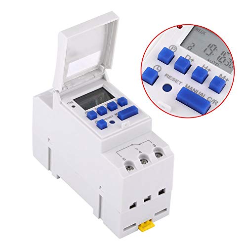 Digital Timer Switch 15A - Programmable 7-Day LCD Timer with 16 ON/Off Settings for Lamps, Fans & TVs (110V) | Perfect for Home Automation & Energy Saving