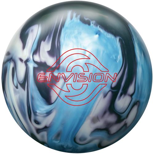 Premium Ebonite Envision Pearl Bowling Ball - Blue/Black/Ice | High Performance Hook for Medium Oil Lanes | Perfect for League Play & Tournament Competition