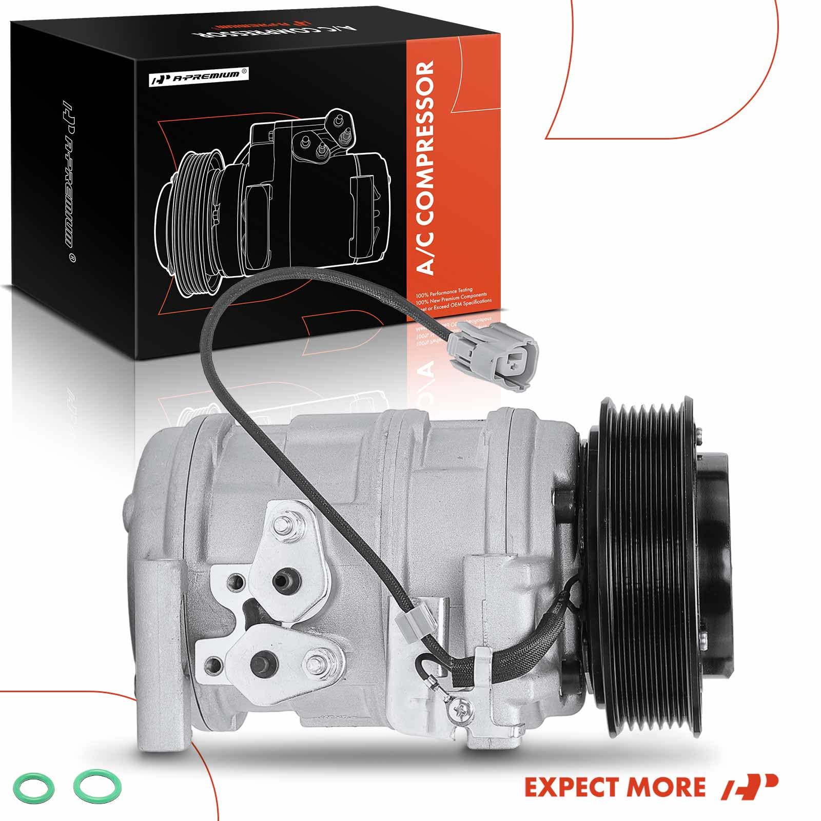Premium AC Compressor with Clutch for 2003-2011 Honda Element 2.4L - High Performance Replacement Part for Smooth Cooling in Summer Driving