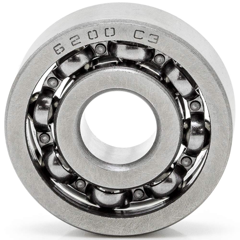 100-Pack 6200-OPEN Deep Groove Radial Ball Bearings 10x30x9mm (IDxODxWidth) Open Style C3 Clearance - Perfect for Electric Motors, Skateboards & Industrial Machinery