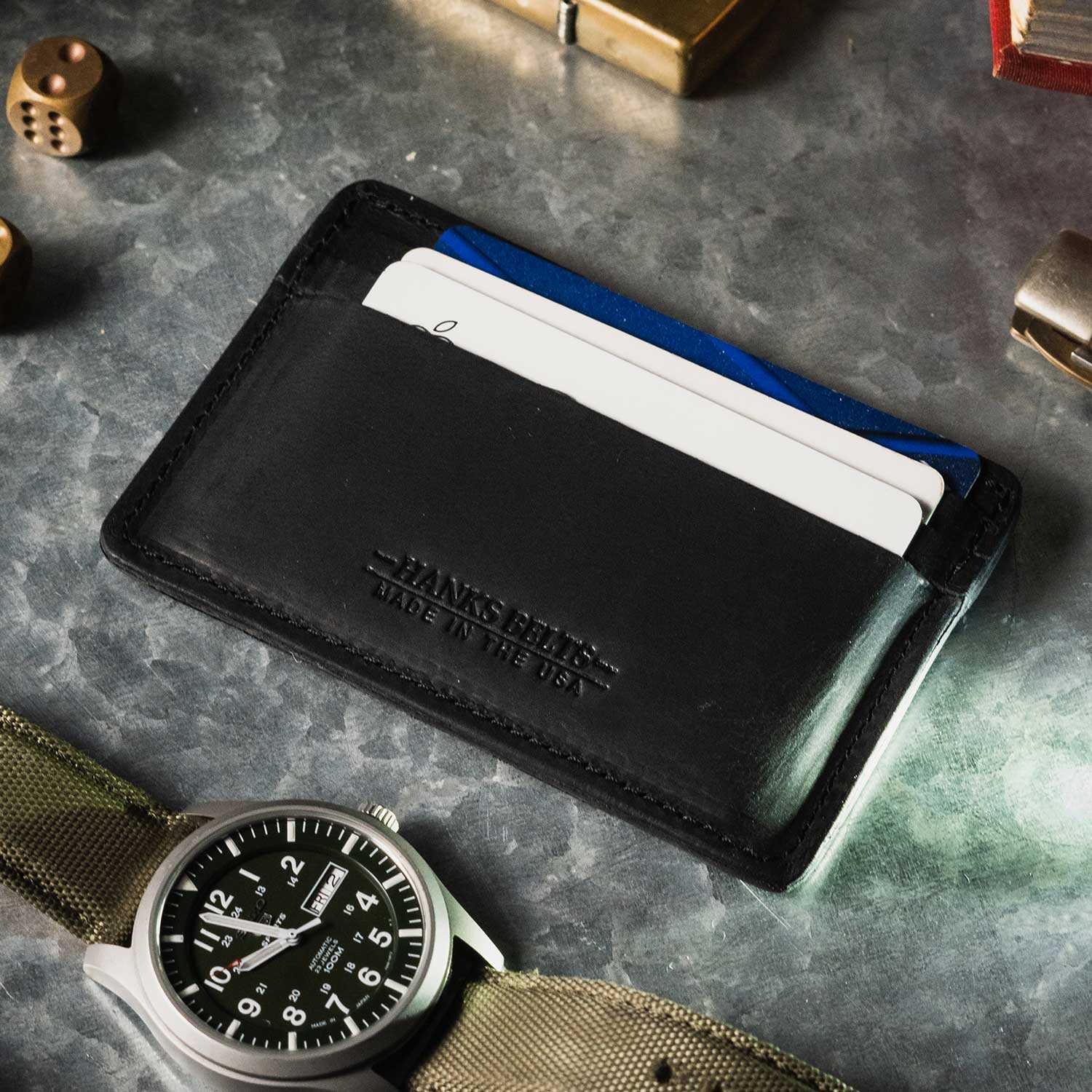 Hamlin RFID Blocking Leather Card Holder with ID Window - Slim Wallet for Men & Women - Perfect for Travel, Business & Everyday Use