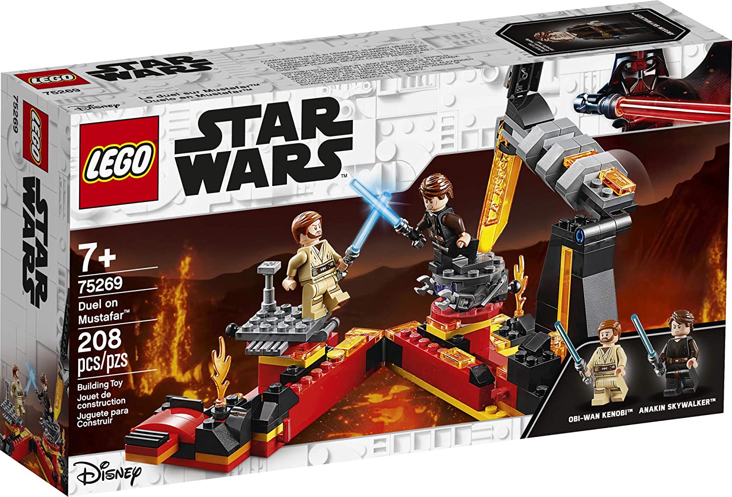 LEGO Star Wars Duel on Mustafar 75269 Building Kit - 663 Pieces, Collectible Model with Anakin Skywalker & Obi-Wan Kenobi Minifigures - Perfect for Star Wars Fans & Collectors - Great for Display, Gifts, and Role-Playing Scenes