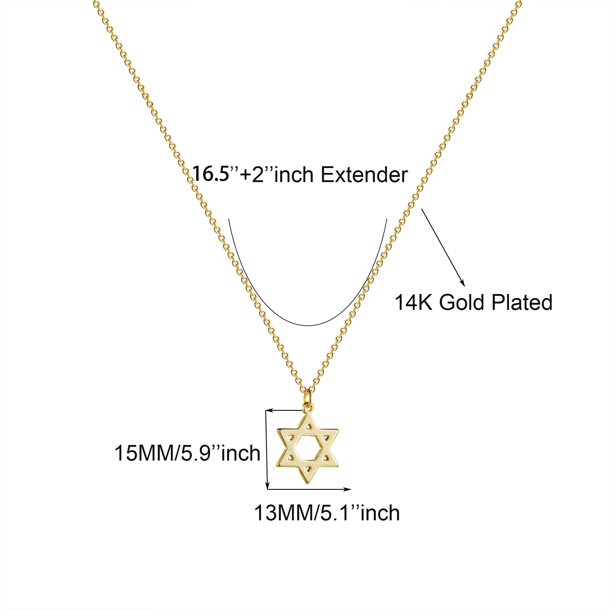 Tasiso 14K Gold Crescent Moon and Star Pendant Necklace for Women - Dainty Minimalist Long Chain Jewelry with Tiny Star Charm - Perfect for Everyday Wear, Date Nights & Special Occasions
