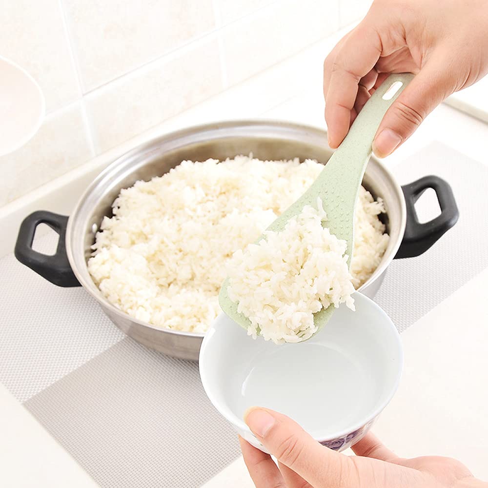 Vctitil Rice Paddle - Wheat Straw Non-Stick Rice Spoon, Rice Scooper & Cooker Shovel - Eco-Friendly Kitchen Utensil for Cooking, Serving & Meal Prep - Perfect for Rice Cookers, Stirring & Serving Dishes
