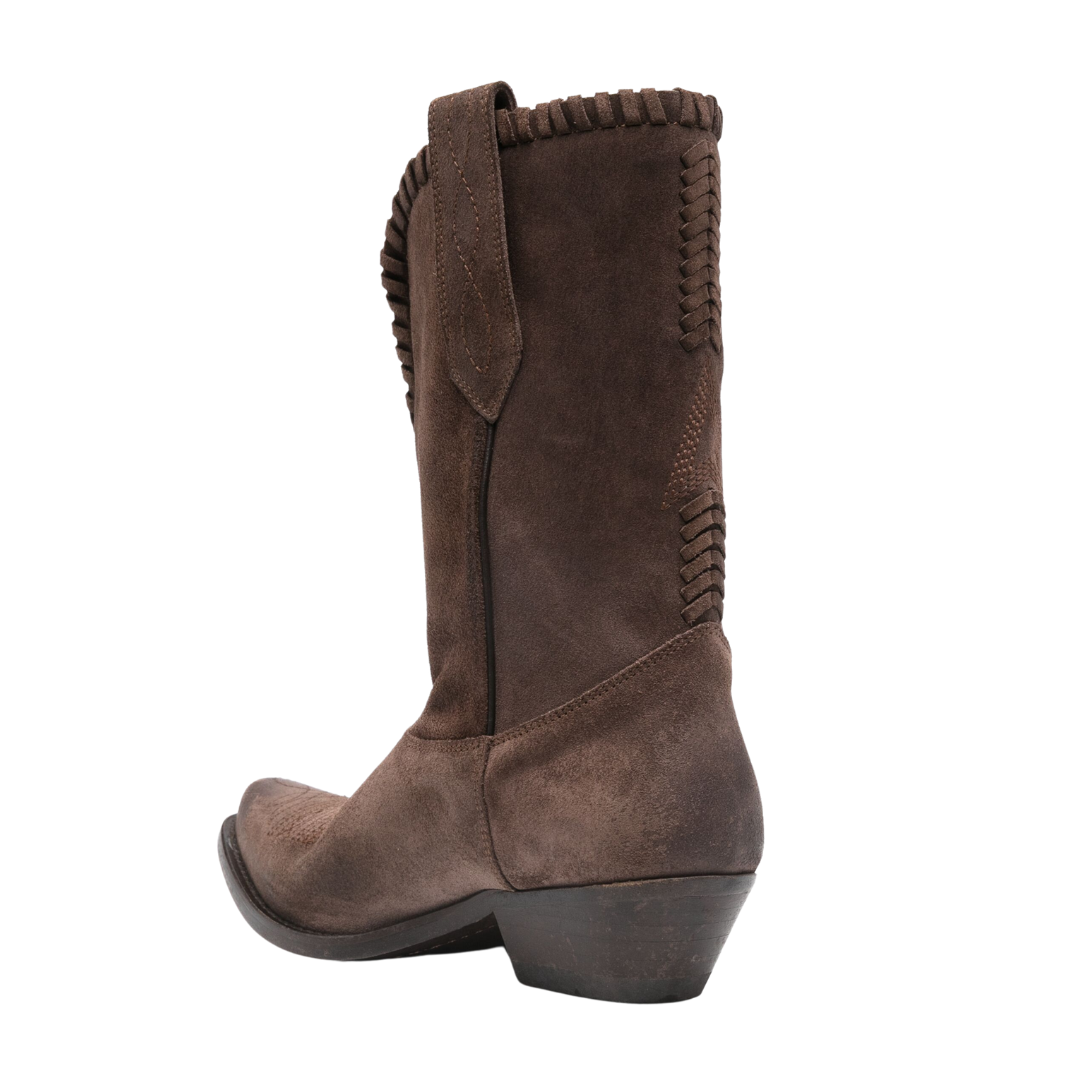 Dark Brown Suede Wish Star - Stylish Women's Ankle Boots for Fall & Winter Fashion | Perfect for Office, Party & Casual Outfits
