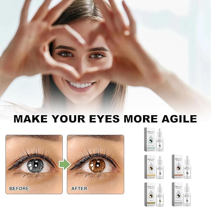 Nozren Honey Color Changing Eye Drops - Natural & Safe Iris Enhancer for Hazel & Light Eyes (2 Pack) - Perfect for Cosplay, Halloween & Special Events