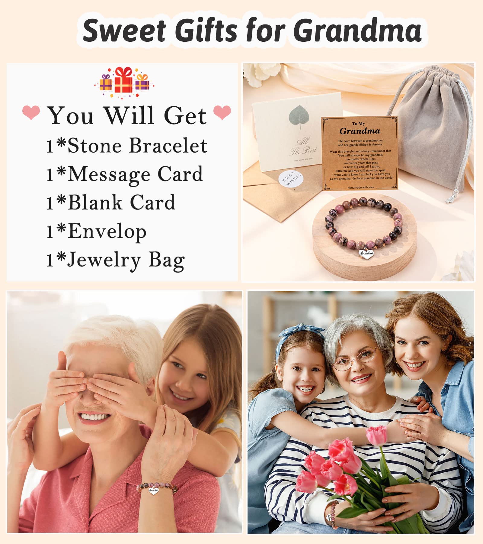 Heart Charm Bracelet for Women, Nana, Grandma, Mom, Daughter, Best Friend, Sister - Perfect Birthday, Christmas, Valentine's Day Gift for Teen Girls & Women - Ideal for Everyday Wear, Special Occasions, and Thoughtful Gestures