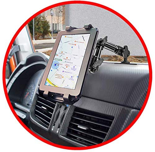 Universal ELD Drill Base - Heavy Duty Alloy Metal Mount Holder for Tablets & Smartphones (All Generations) | Durable Industrial Stand for Trucking, Construction & Workshop Use