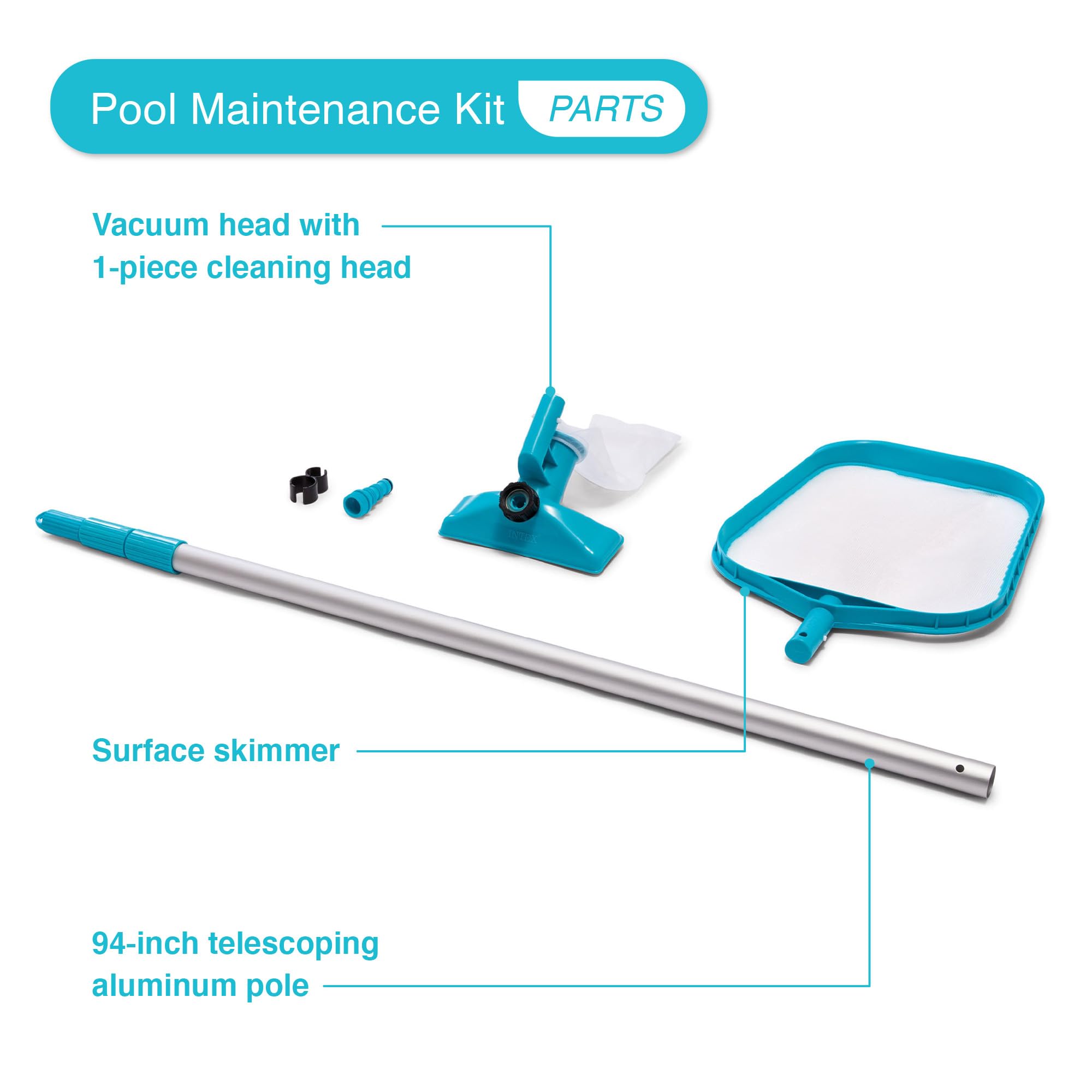 Intex 26165EH 15ft x 42in Easy Set Inflatable Above Ground Swimming Pool Set with Filter Pump, Ladder, Cover & Maintenance Kit - Perfect for Backyard, Family Fun, Summer Cooling and Outdoor Parties