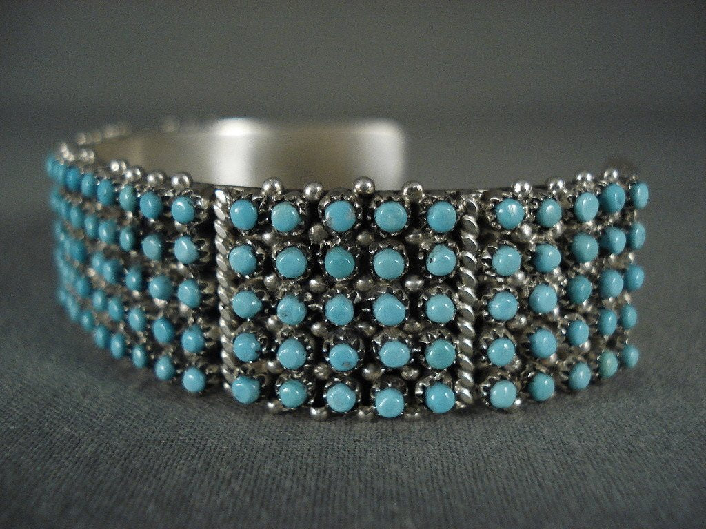 150 Snake Eyes Vintage Zuni Sterling Silver Native American Jewelry Bracelet - Authentic Handmade Tribal Bangle for Women, Gift for Her, Boho Fashion Accessory, Perfect for Festivals & Special Occasions