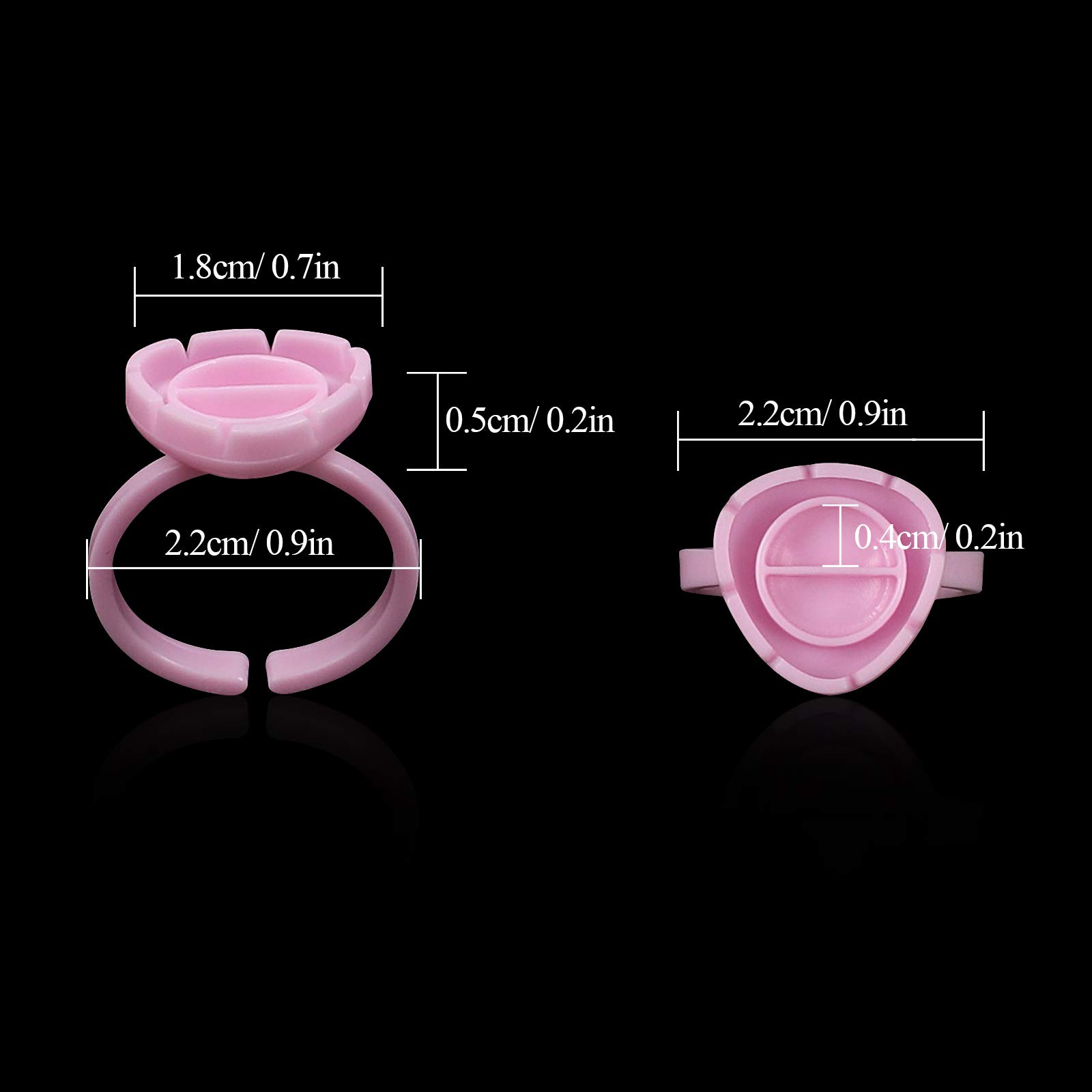 Fenshine Disposable Eyelash Glue Holder Ring Cups - Quick Blossom Lash Extension Tools for Volume Lashes | Perfect for Professional & Home Use in Salons, DIY Beauty, and Makeup Artists