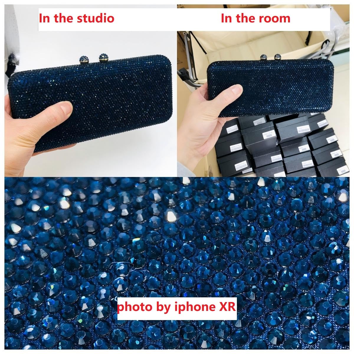 Elegant Crystal Rhinestone Clutch Purse for Women - Formal Evening Bag Wedding Party Clutch Handbag | Perfect for Prom, Cocktail Events & Special Occasions
