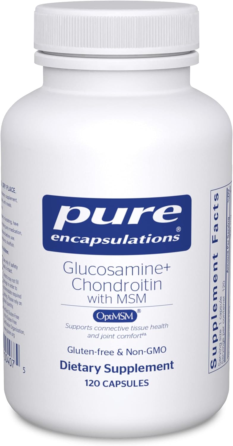 Pure Encapsulations Glucosamine Chondroitin with MSM Supplement - Joint Support for Active Lifestyles & Sports Recovery