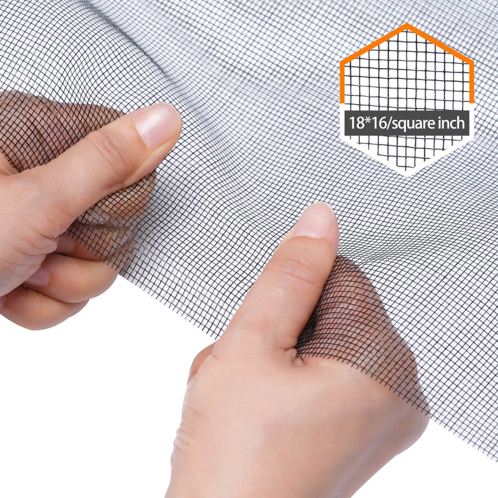 72” x 100’ Black Fiberglass Window Screen Roll - Easy to Install Replacement Screens for Windows & Doors | Perfect for Home, Patio, and DIY Screen Repair Projects