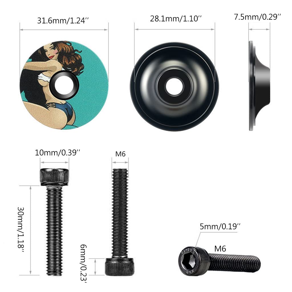 Premium Aluminum Alloy Bike Stem Cap - Durable Headset Top Cover with Screws for MTB, Road Bikes | Perfect for Cycling Maintenance & Bike Upgrades