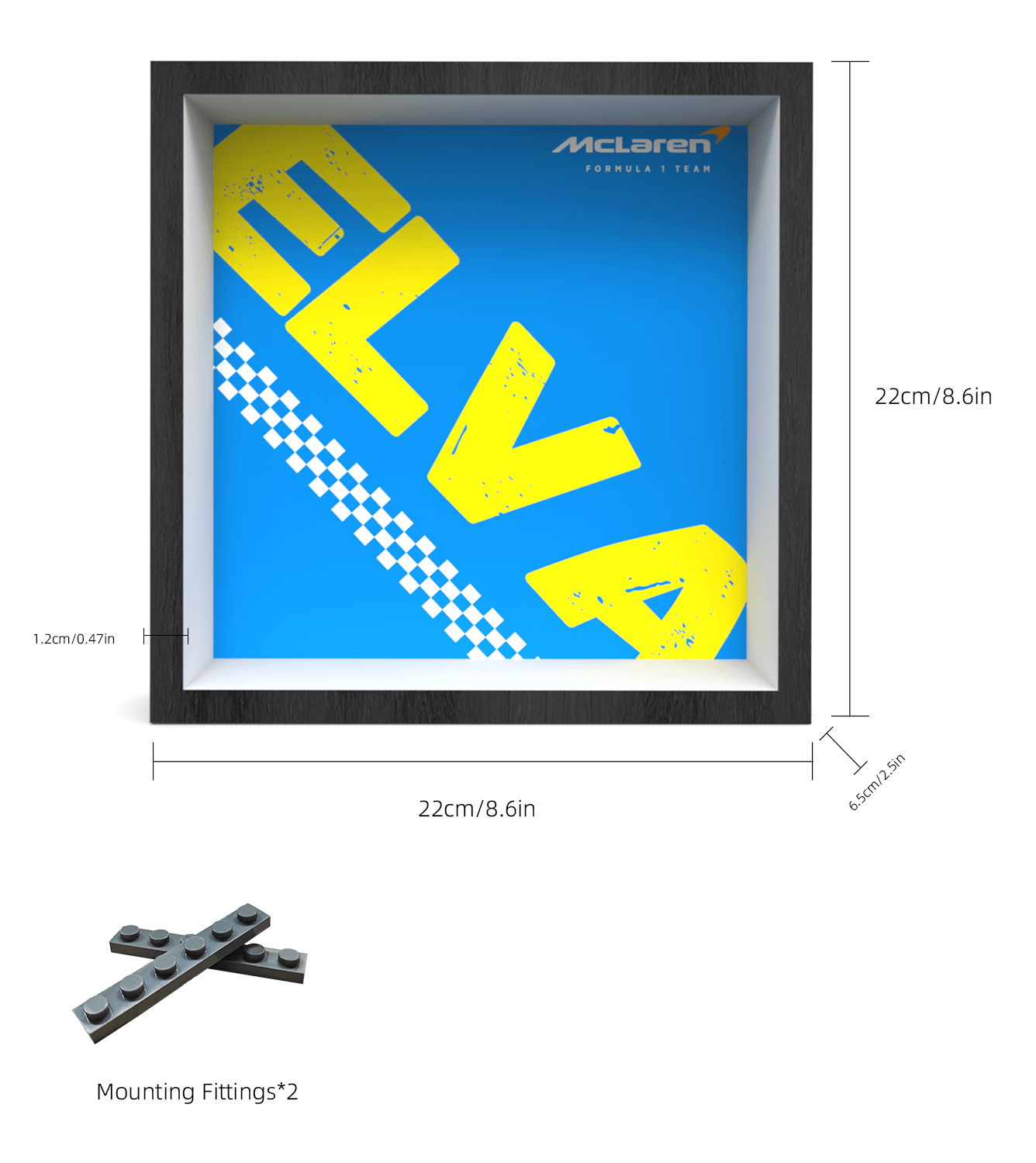 Lego Speed Champions McLaren Elva 76902 Display Car Frame - Premium Lego Car Holder for Showcase & Collection - Perfect for Home, Office & Gift Display