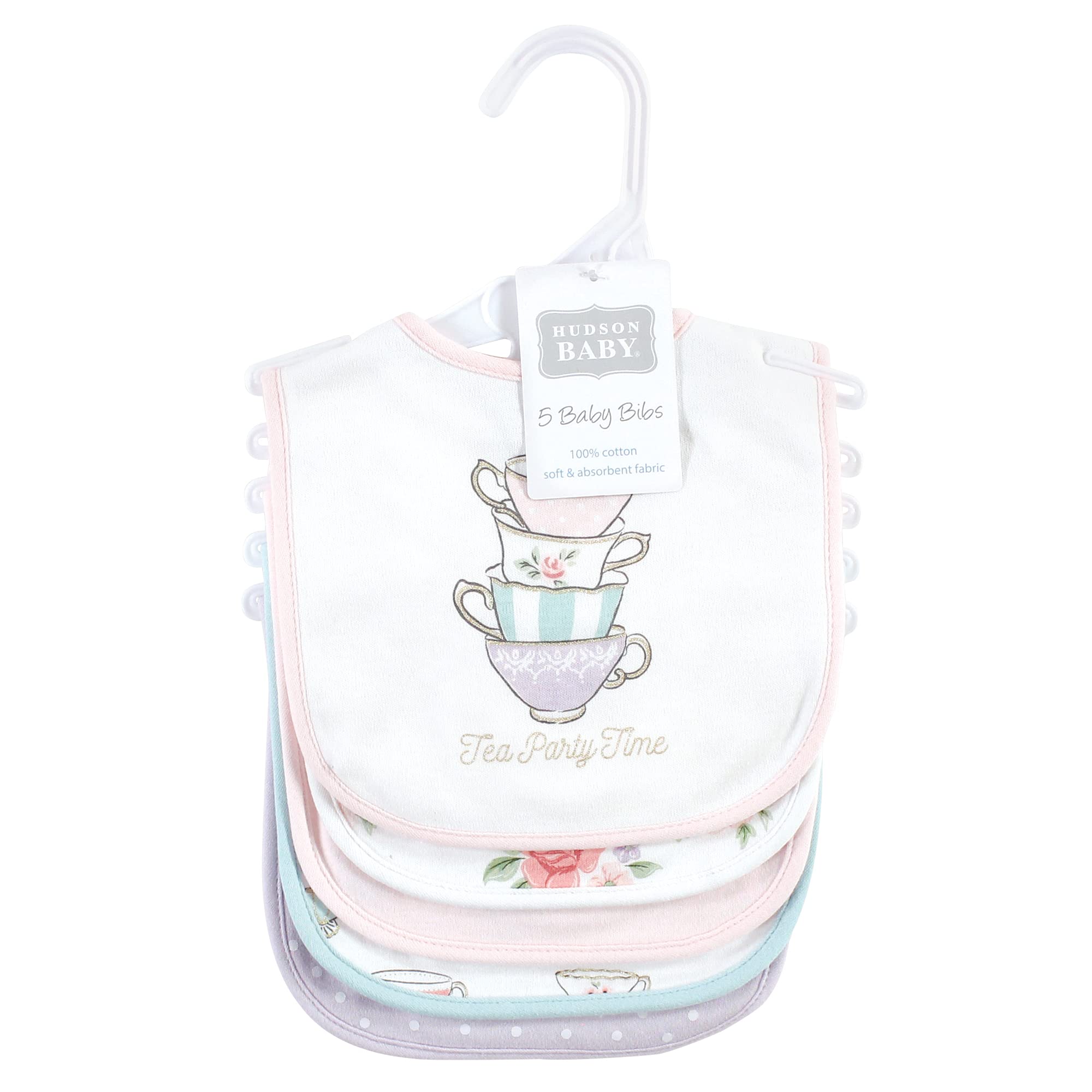 Hudson Baby Unisex Cotton Bibs for Infants & Toddlers - Soft, Absorbent, and Durable for Feeding, Mealtime, and Drool Protection