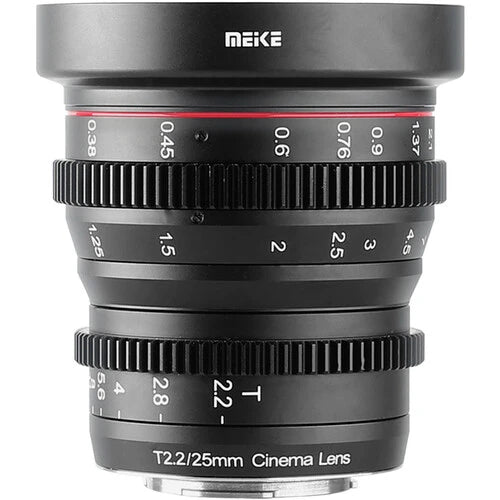 Meike 25mm T2.2 Full Frame Cine Prime Lens for Sony E Mount - Professional Cinema Lens for Filmmaking, Videography & Photography - Perfect for Low Light, Portraits & Bokeh Effects
