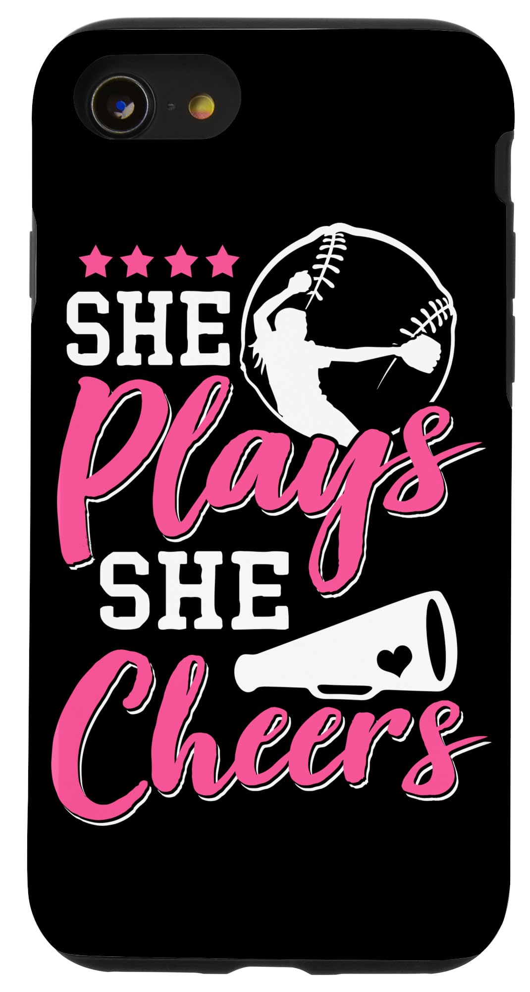 iPhone SE (2020) / 7 / 8 Cheerleader Case - Durable Softball & Cheerleading Phone Cover for Moms and Daughters - Perfect for Games, Practices & School Activities