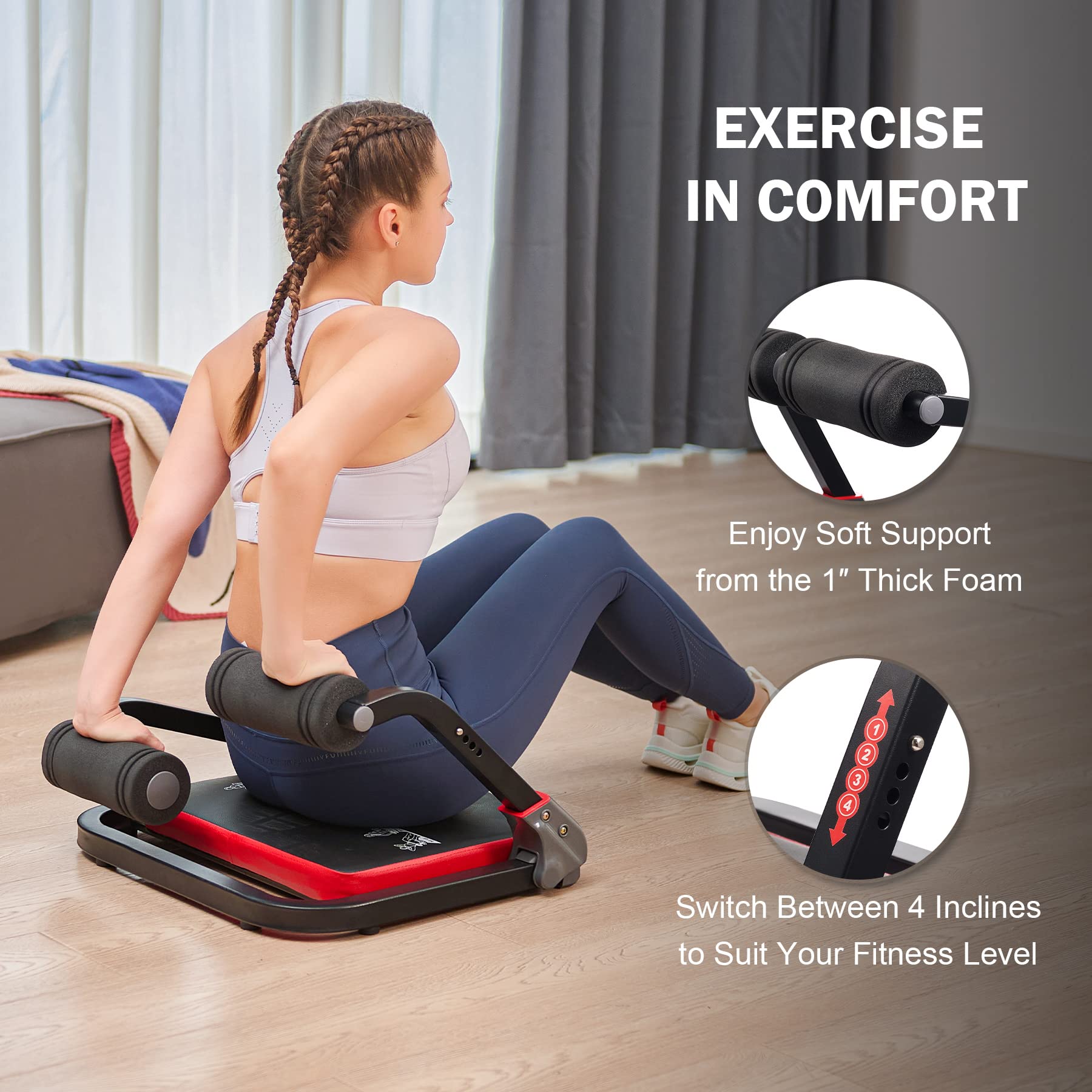 ZELUS 2-in-1 Ab Machine with Resistance Bands - Core Strength Trainer for Home Gym | Adjustable 4-Level Intensity with Rebound Assist | Full Body Workout Equipment for Abs, Arms & Legs | Perfect for Home Fitness, Small Spaces & Quick Workouts