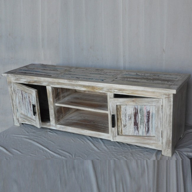 Reclaimed & Mango Wood TV Stand Entertainment Center - 59