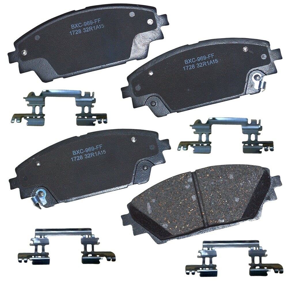 High-Performance Ceramic Brake Pad Set - Front Replacement Disc Brake Pads for Smooth & Quiet Stopping | Perfect for Daily Commuting, City Driving & Highway Use