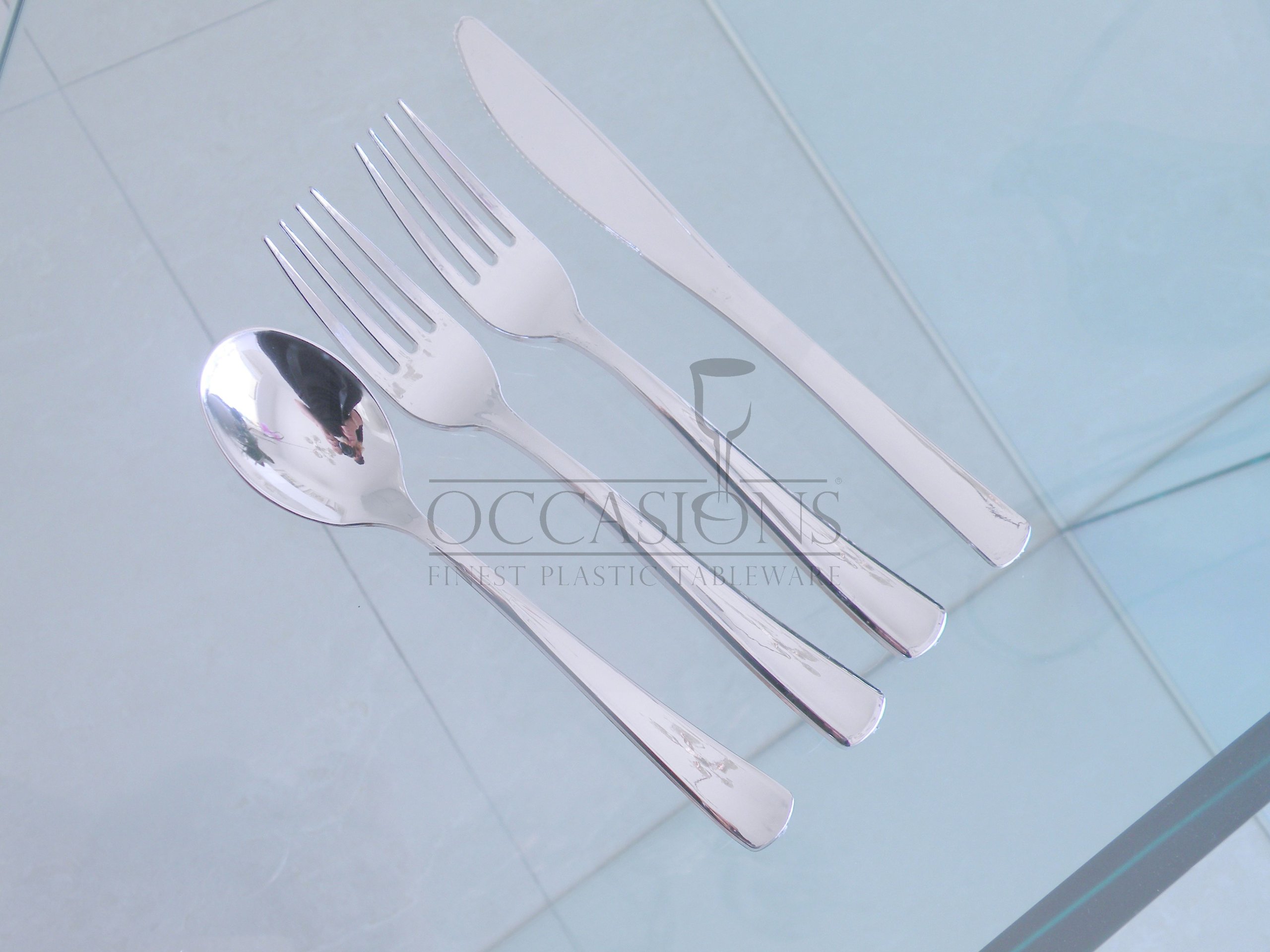 Disposable Plastic Plates & Silverware Combo for Weddings & Parties - 9'', 7.5'', 6'' Sizes (60-Pack, White with Gold Rim) - Perfect for Birthday Celebrations, Baby Showers & Special Events