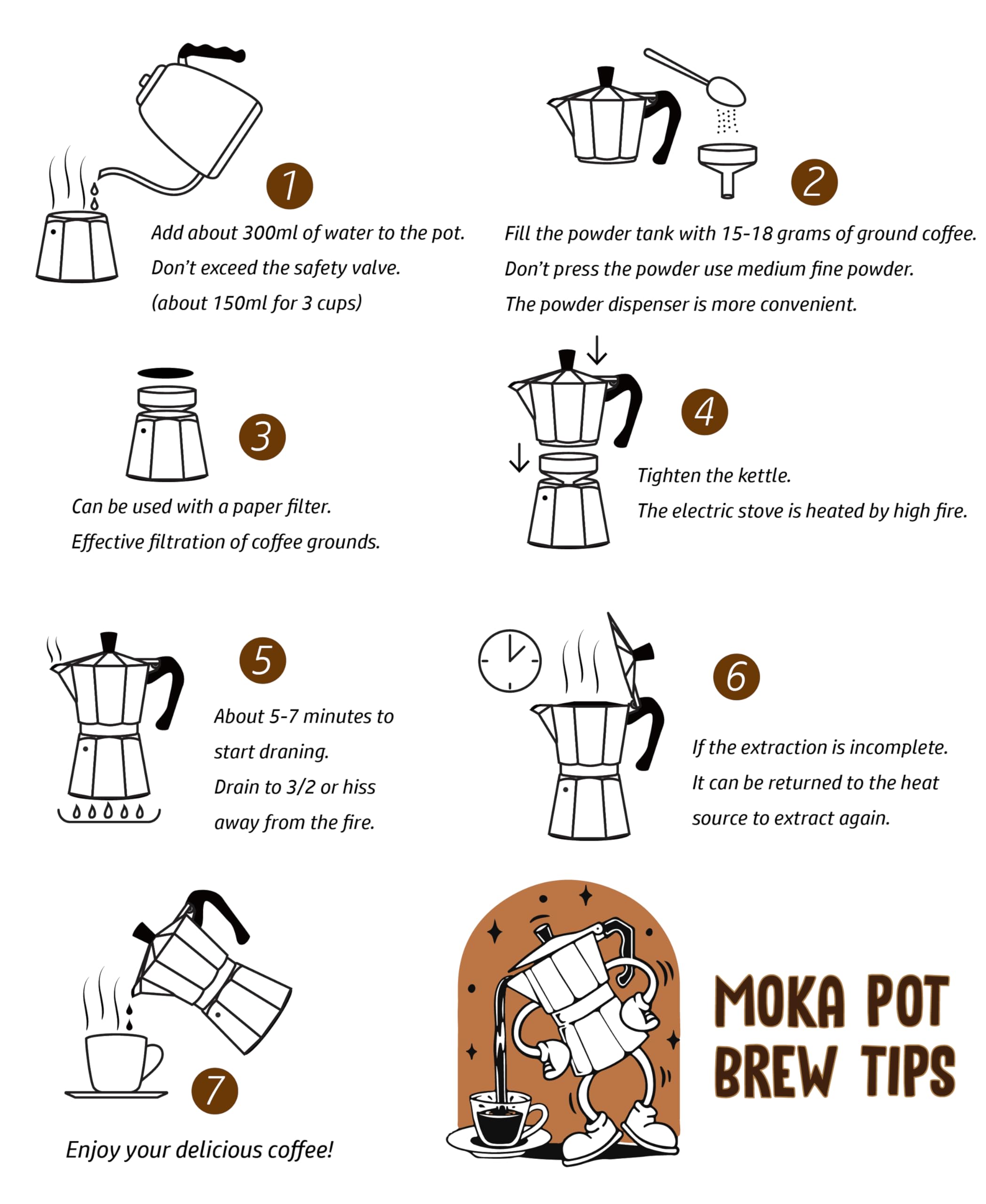 AGOGO Milano 6-Cup Stovetop Espresso Maker - Moka Pot & Greca Coffee Maker with Paper Filter for Rich Italian-Style Coffee | Perfect for Home Brewing, Camping & Gifts