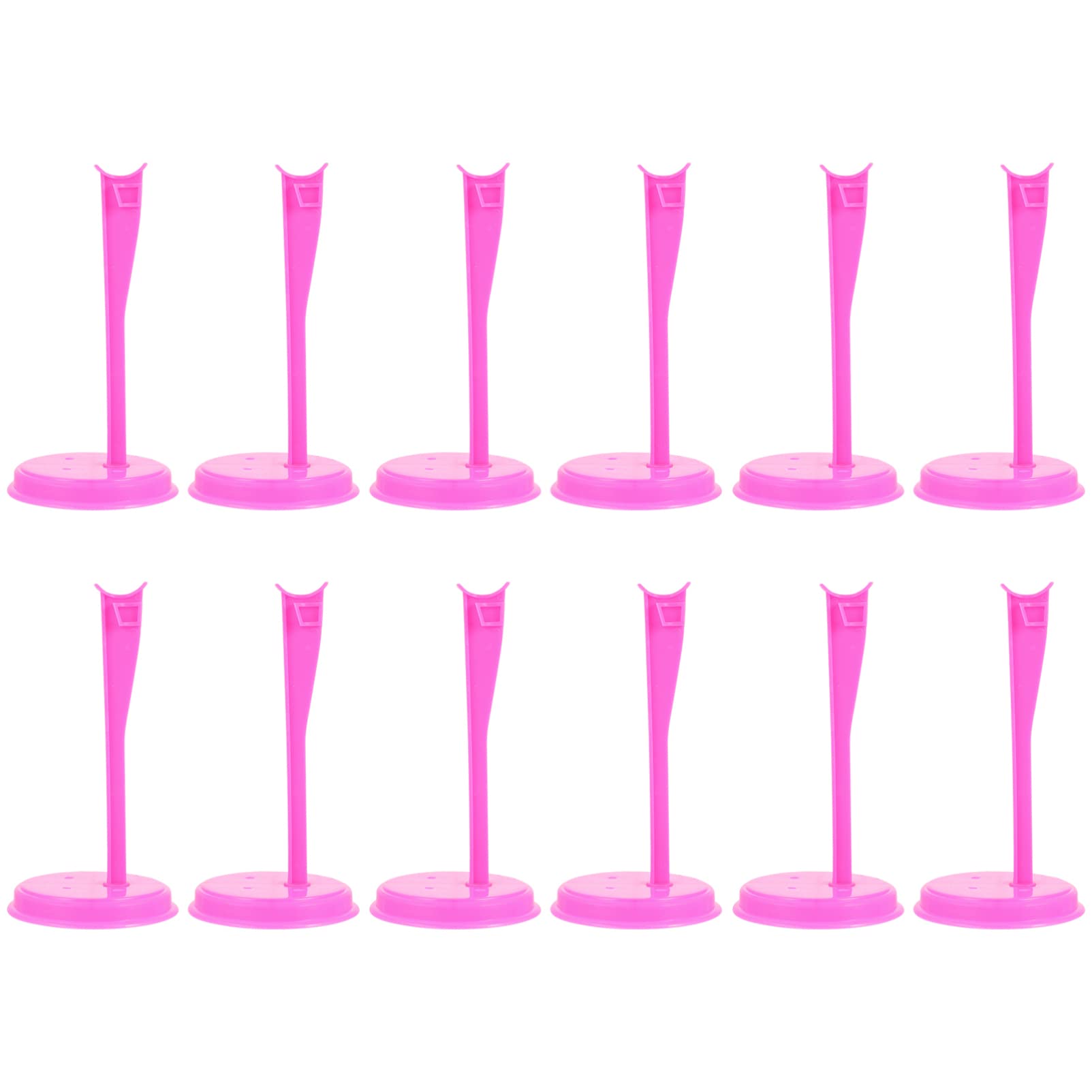 NUOBESTY 15cm Pink Doll Stand Holder - 12pcs for Action Figures & Toys | Display & Play