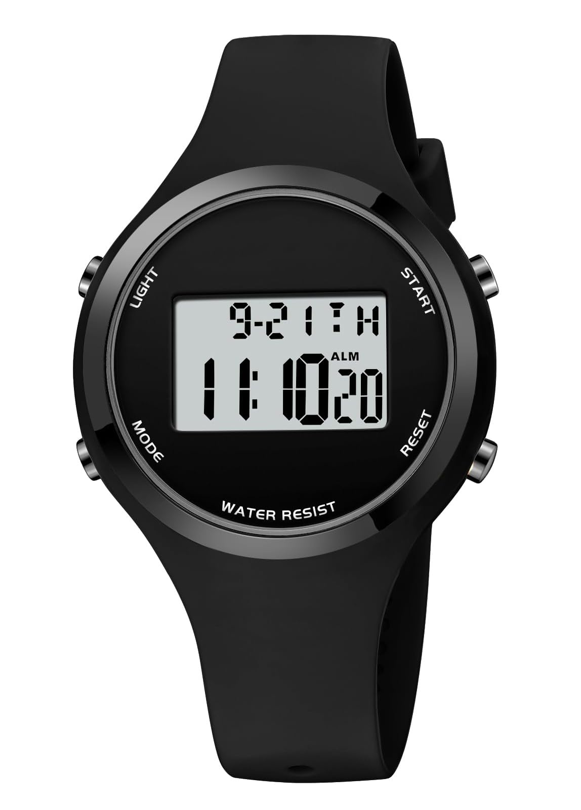 XCZAP Men's Digital Sports Watch with LED Display, Waterproof Silicone Strap, Alarm & Stopwatch - Perfect for Running, Hiking, Swimming & Outdoor Activities