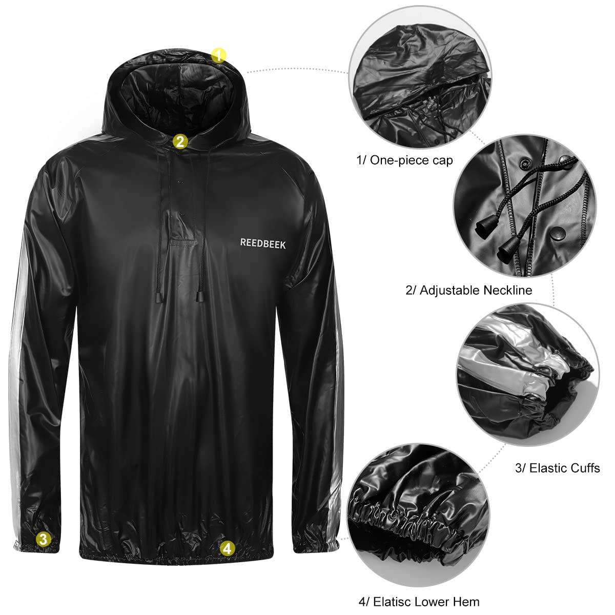Heavy Duty Sauna Suit for Weight Loss & Fitness - Thermal Sweat Suit with Button Jacket & Pants for Gym, Workout & Exercise | Perfect for Intense Training, Fat Burning & Detox