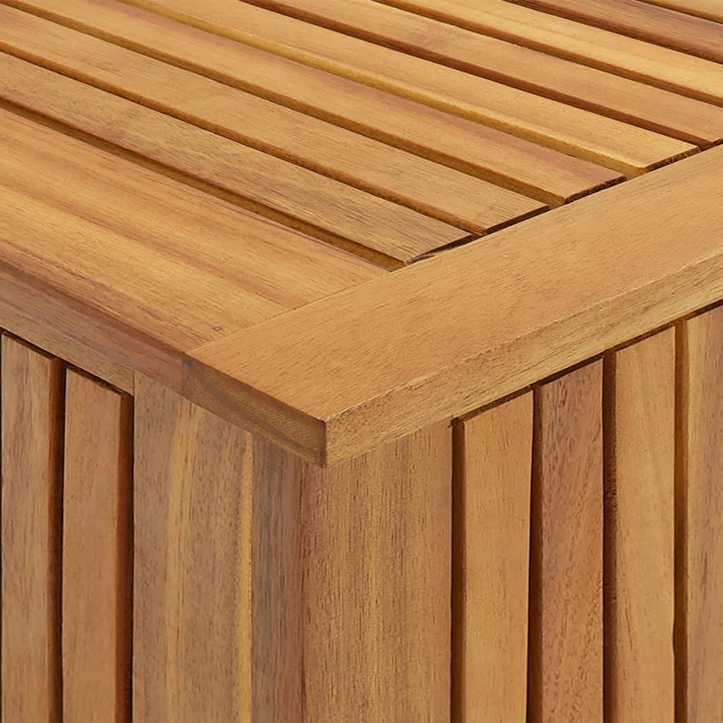 Outdoor Acacia Wood Storage Box with Waterproof Lid - 23.6