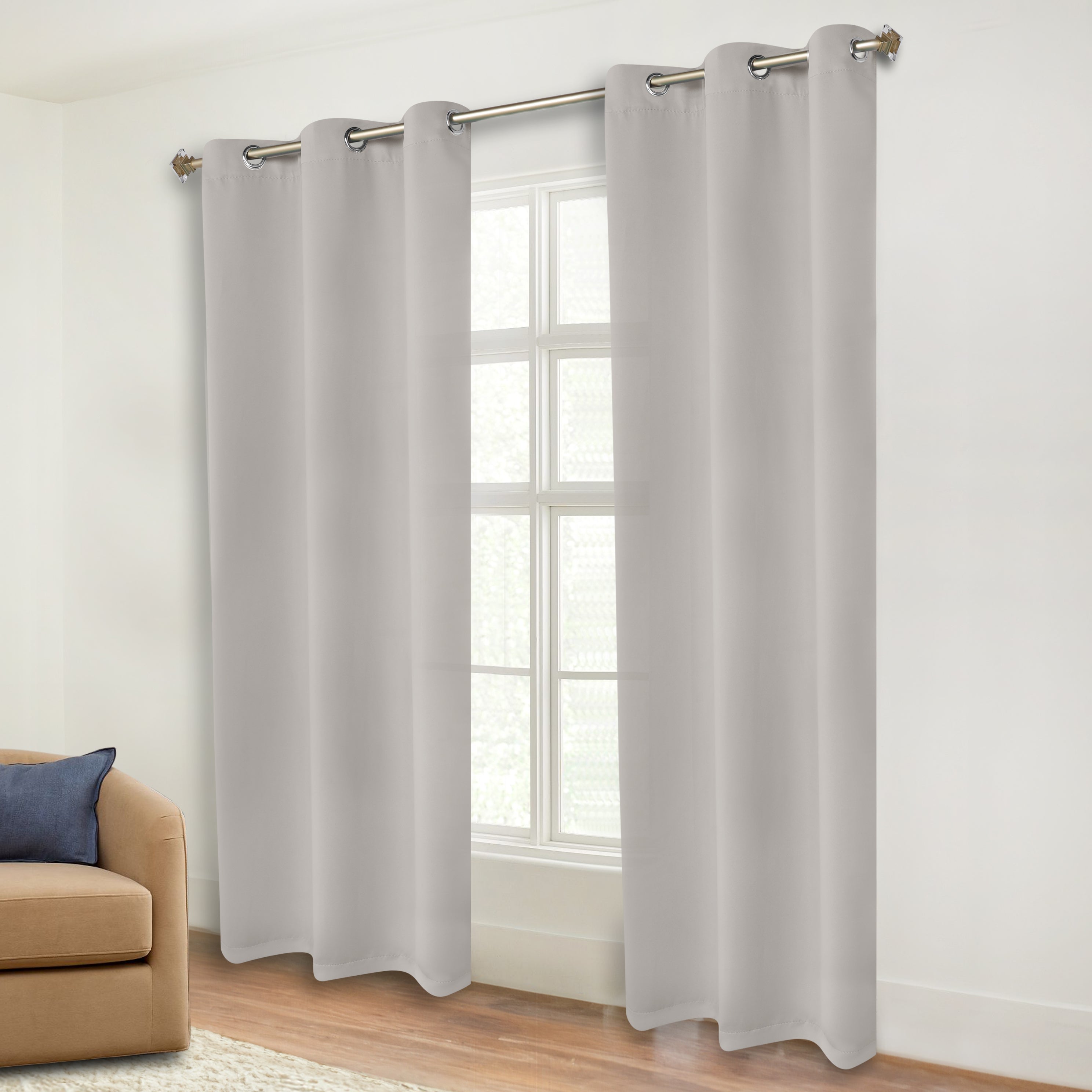 Premium Blackout Curtains Set of 2 - 100% Room Darkening, Machine Washable & Noise Reducing for Bedroom, Nursery & Home Theater