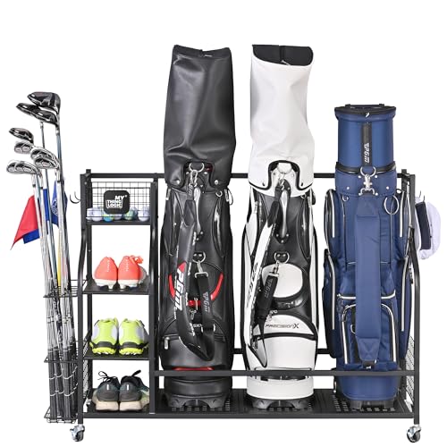 3 golf bag rack