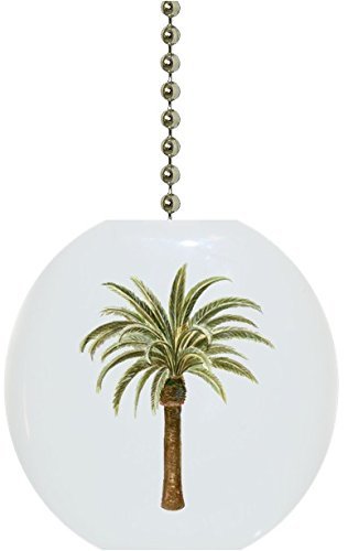Palm Tree Ceramic Fan Pull - Tropical Ceiling Fan Chain Replacement - Perfect for Beach House, Boho & Coastal Decor