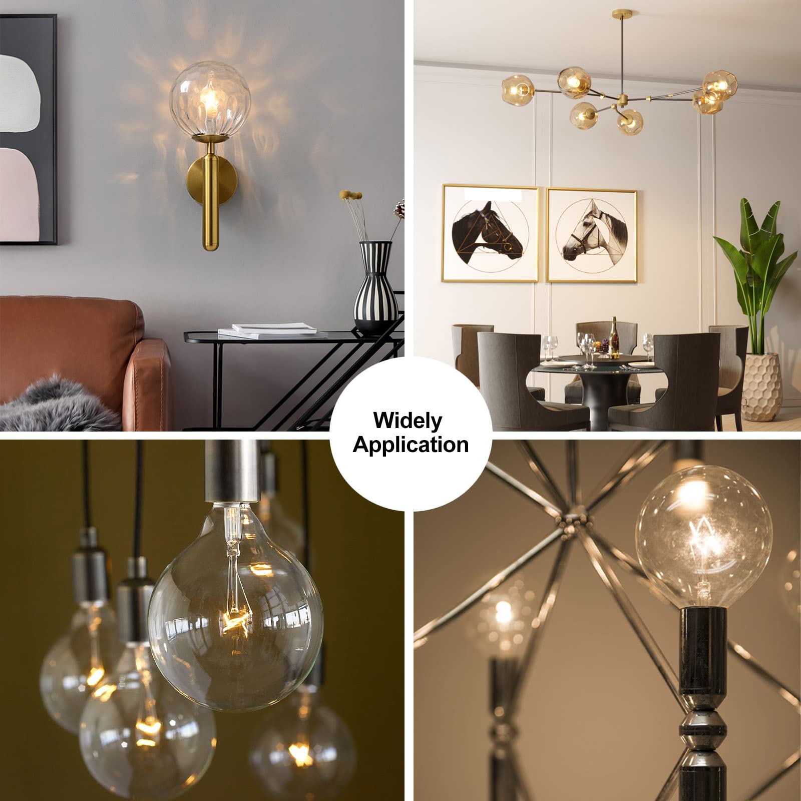6 Pack G50 25W E12 Base Wax Warmer Bulbs - Clear G16.5 Globe Light Bulbs for Full Size Scentsy Warmers & Candle Wax Warmers | 120V Long Lifespan Bulbs | Perfect for Home Aromatherapy, Spa Relaxation & Holiday Decorations