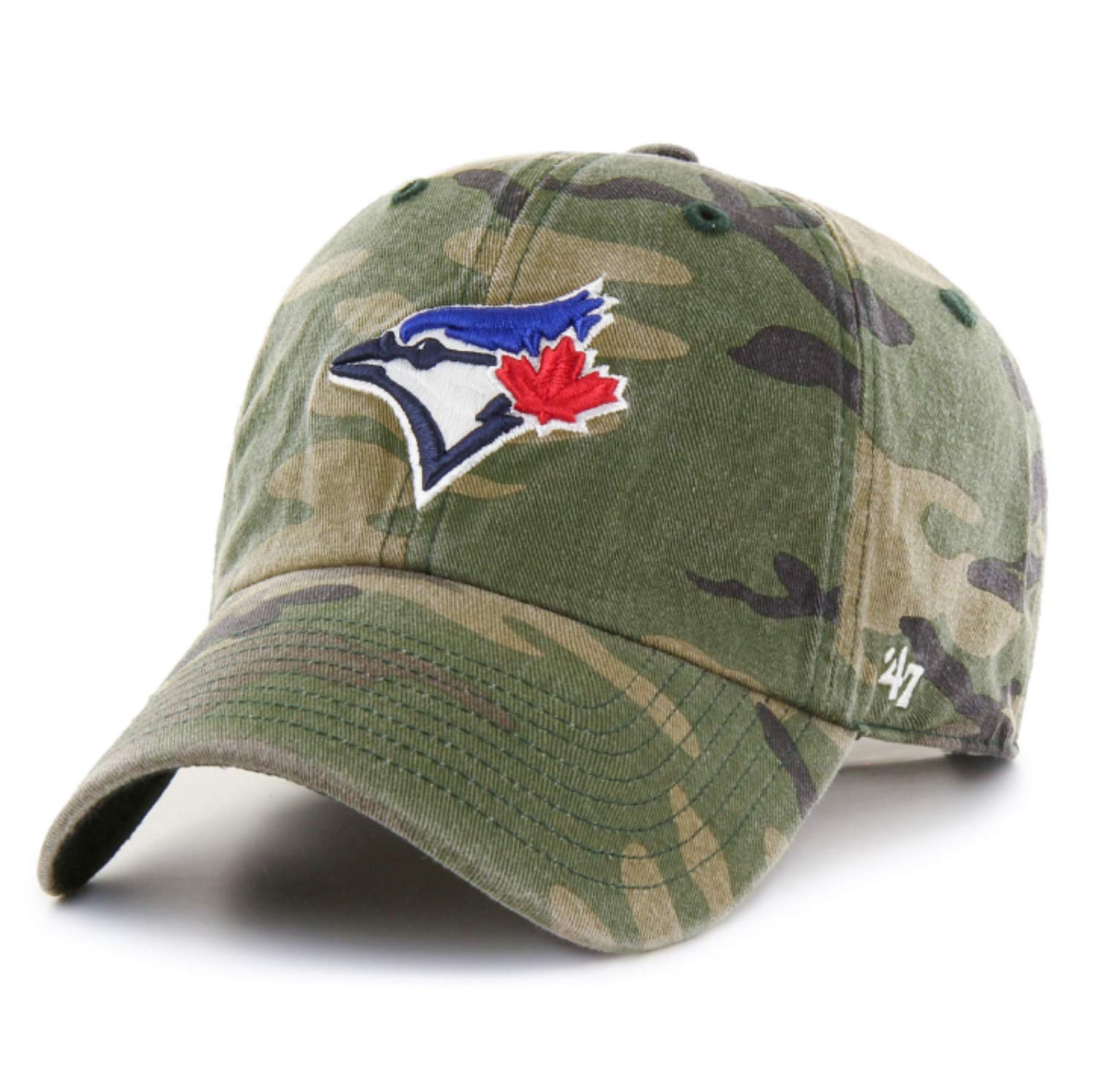Toronto Blue Jays MLB Camo Adjustable Baseball Cap - Official 47 Brand Snapback Hat for Men & Women - Perfect for Games, Outdoor Activities & Casual Wear