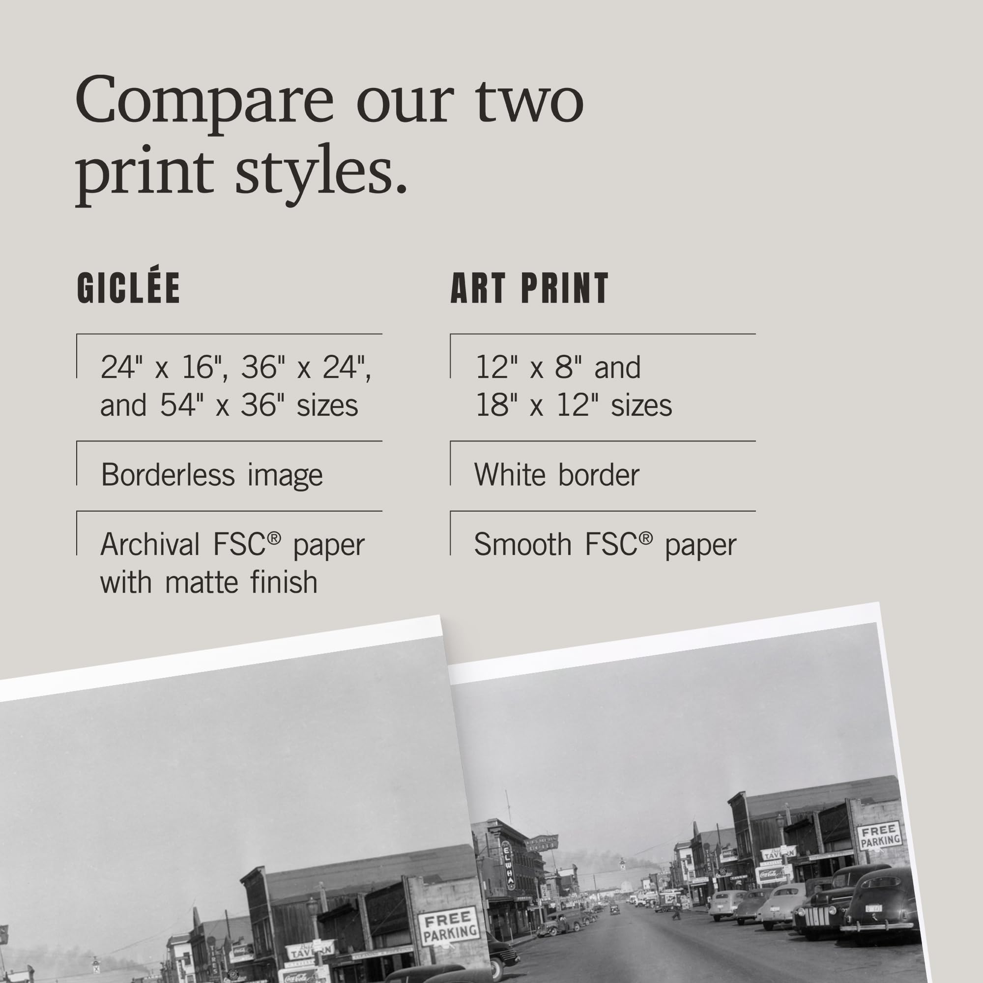 Lantern Press 16x24 Inch Giclee Print - Port Angeles Washington Street Scene Wall Art - Perfect for Living Room, Bedroom & Office Decor