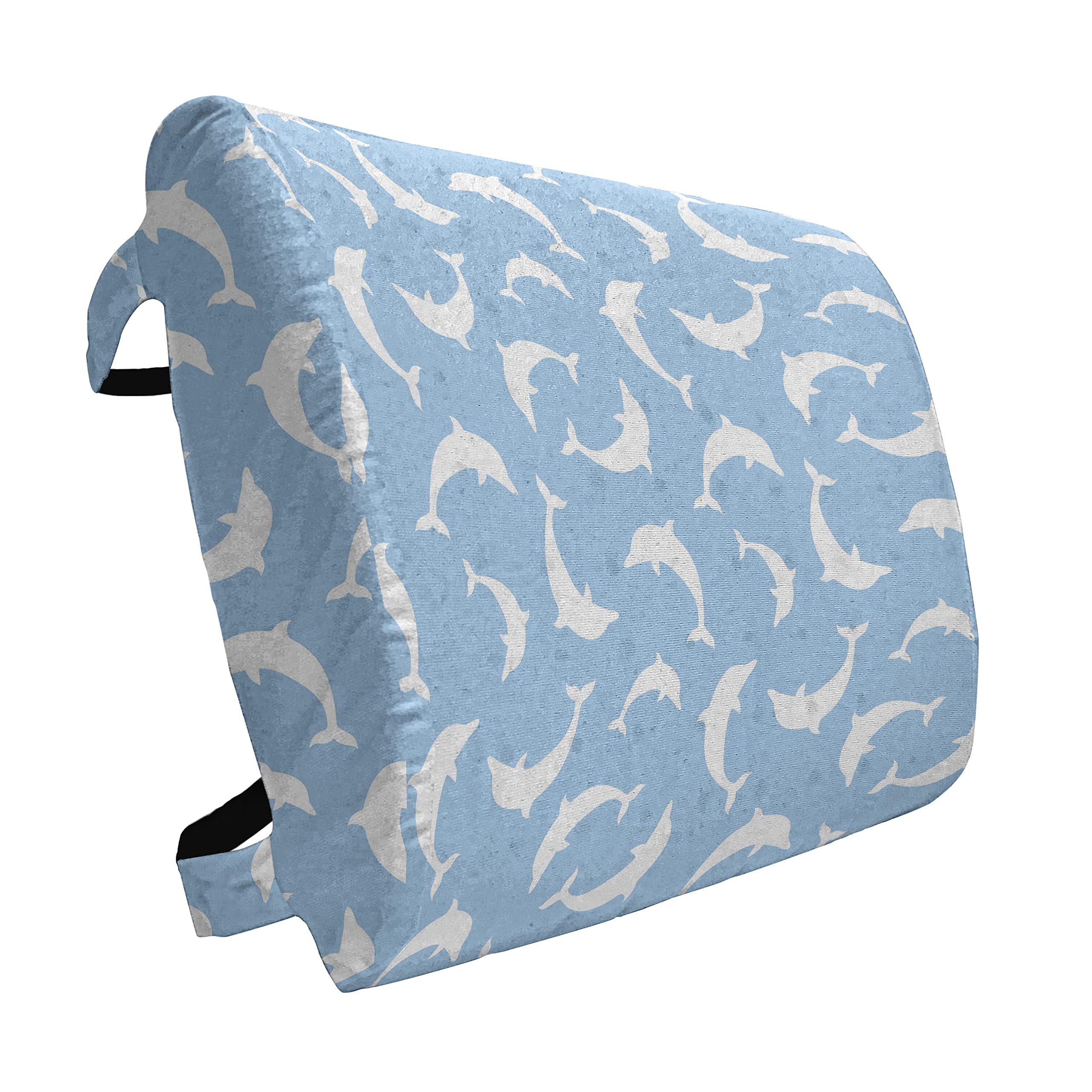 Ambesonne Sea Animals Lumbar Support Pillow - Dolphin Silhouette Design, High Density Foam for Office Chair & Car Seat (14
