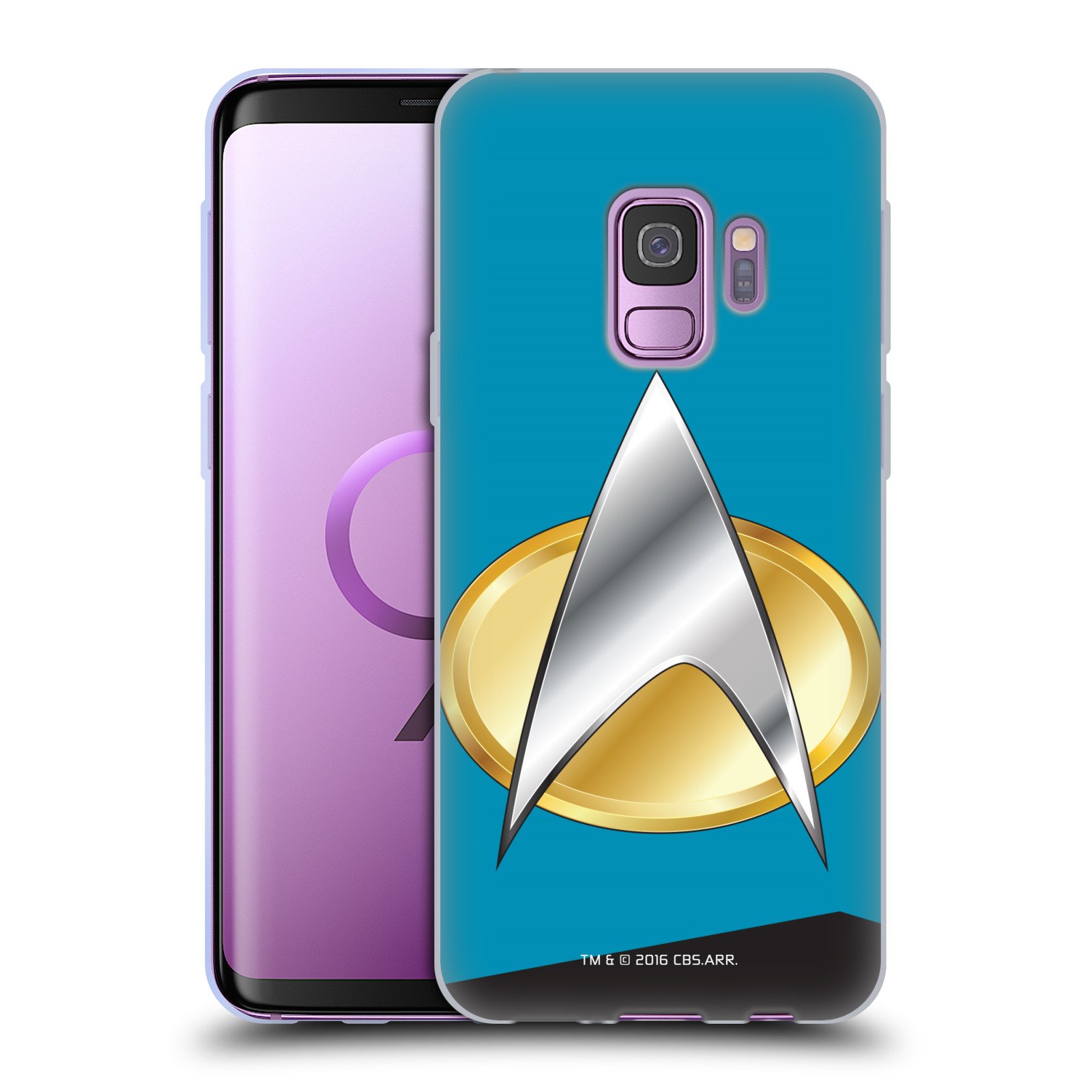 Star Trek TNG Sciences Uniforms & Badges Soft Gel Case for Samsung Galaxy S9 | Officially Licensed by Head Case Designs | Perfect for Fans, Collectors & Sci-Fi Enthusiasts
