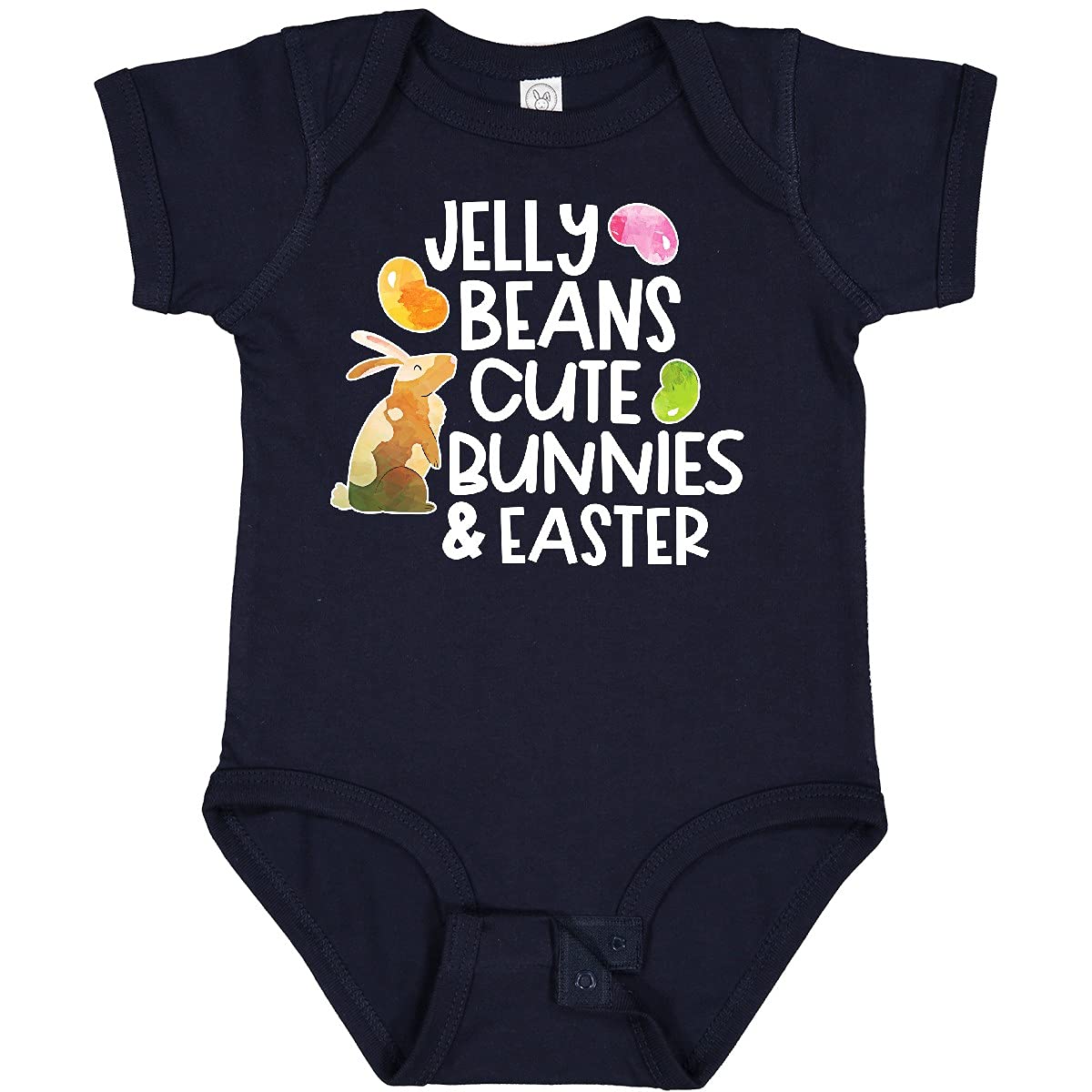 Inktastic Jelly Beans Cute Bunnies and Easter Baby Bodysuit - Soft Cotton Infant Onesie for Easter Outfits & Spring Photoshoots | Perfect Easter Gift for Newborns & Toddlers